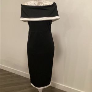 Black classy midi dress